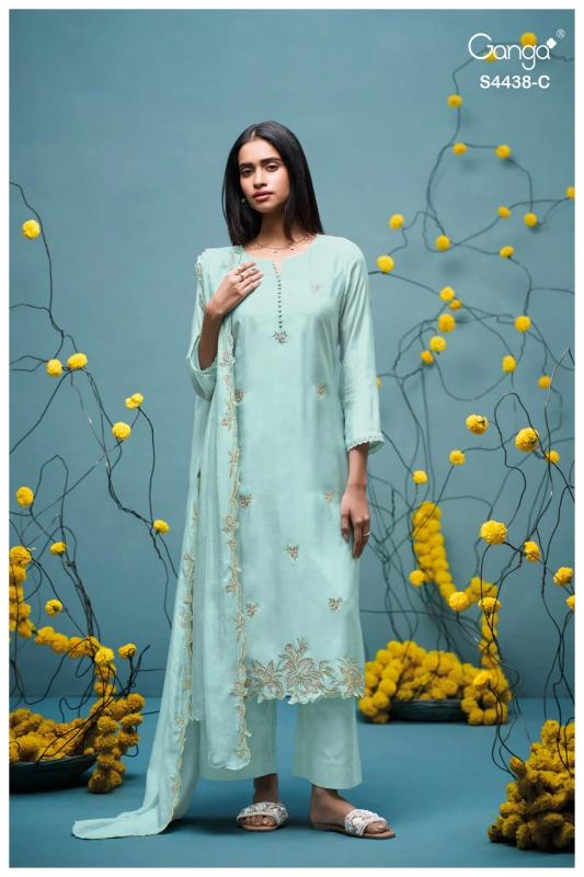 Ganga firasha 4438 wholesale dress materials online